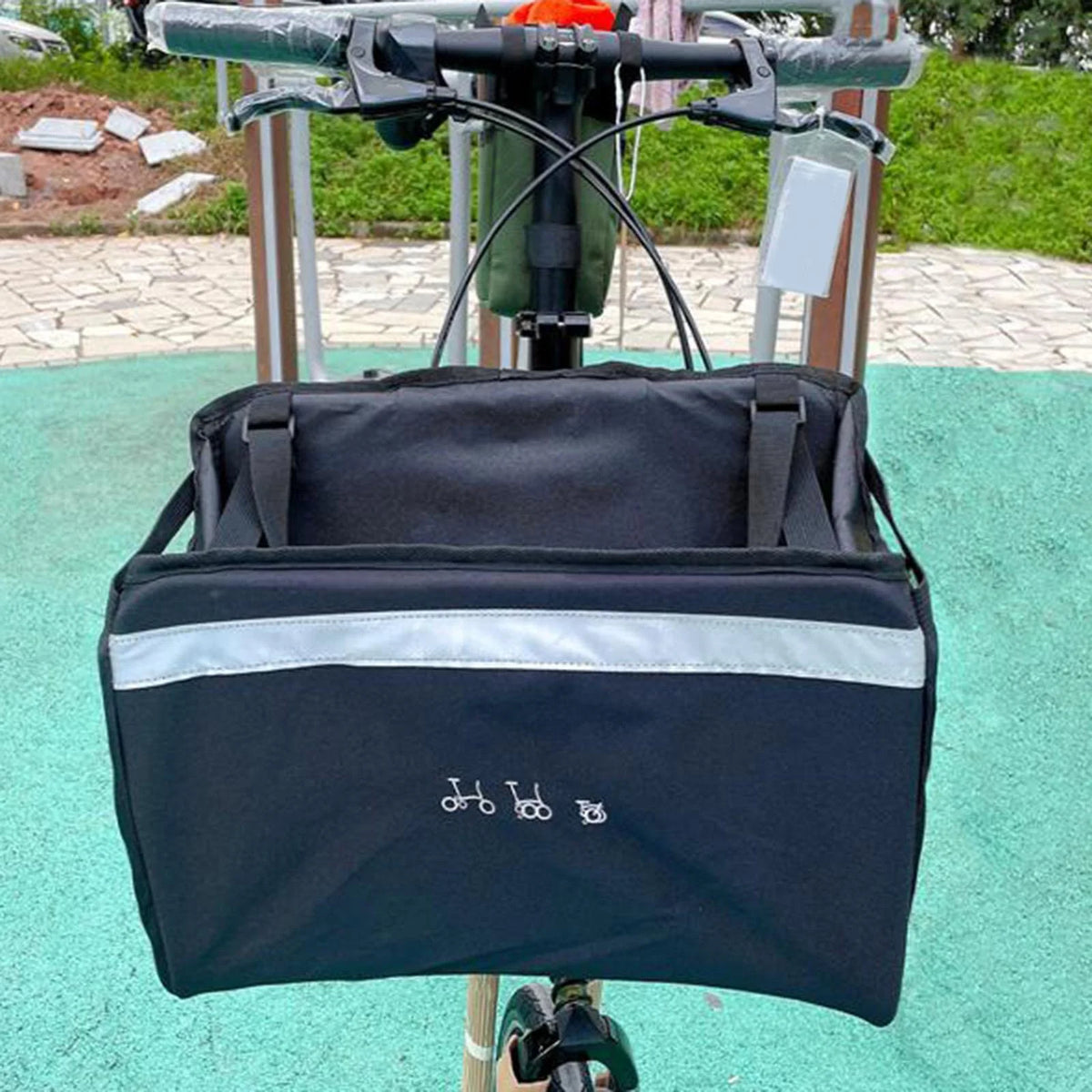 Folding Bike Basket with Rain Cover C323939