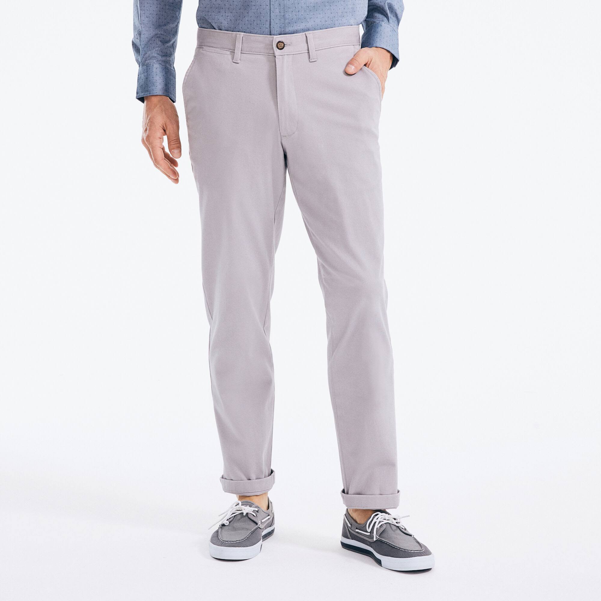 Grey Alloy Flat Front Deck Pant Z7728