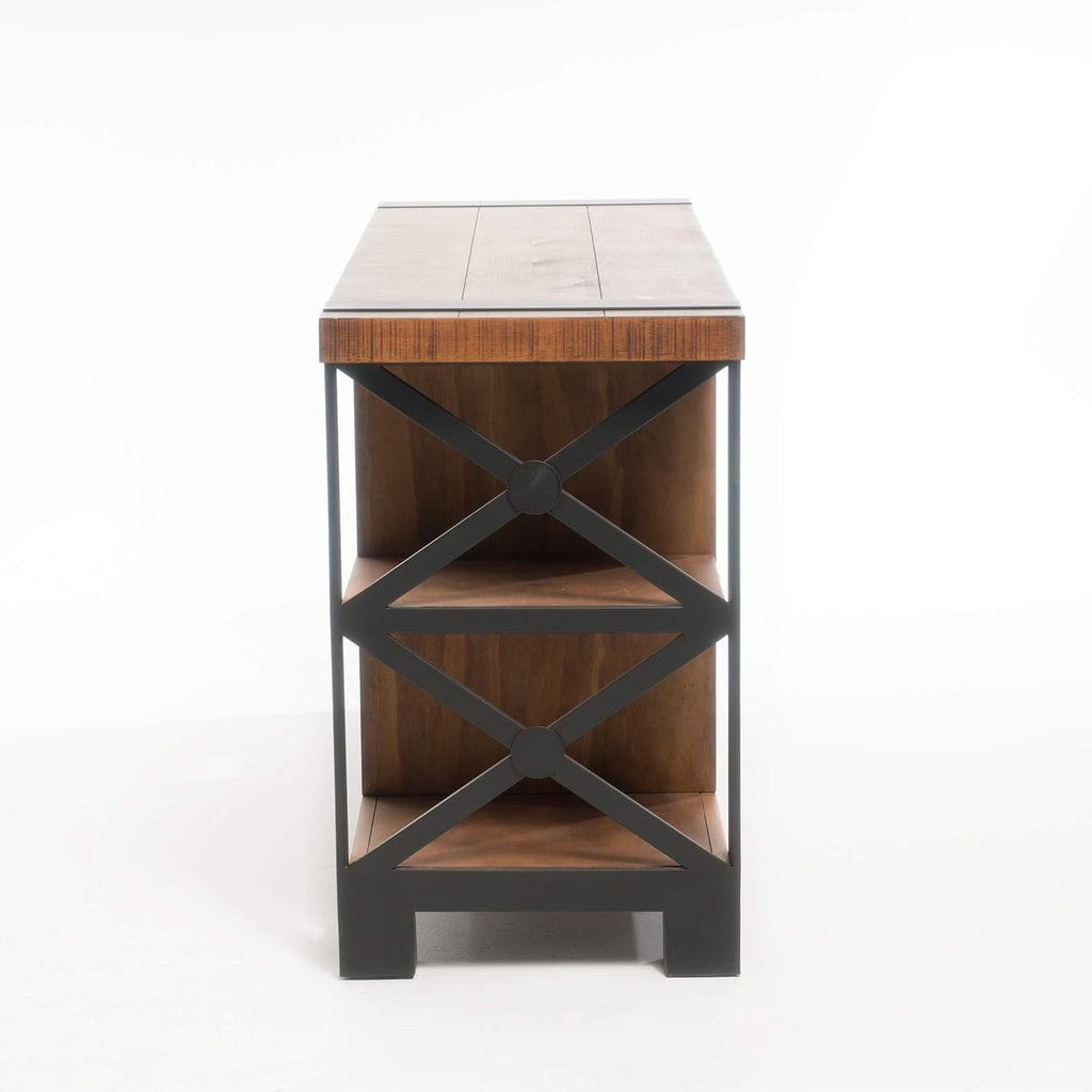 Natural Wood TV Console with Cabinets S565