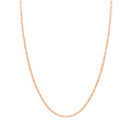 14K Rose Gold 16" Diamond Cut Chain Necklace G398