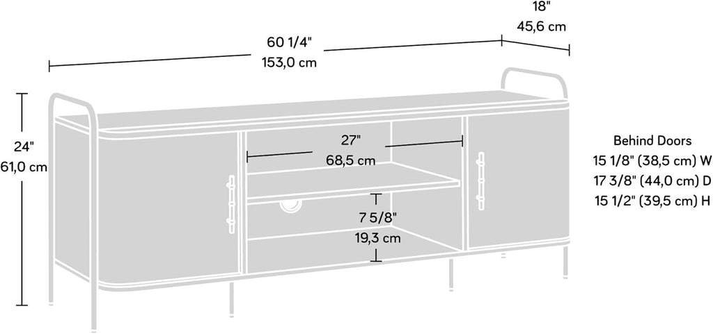 Sindoori Mango Finish Entertainment Credenza D665