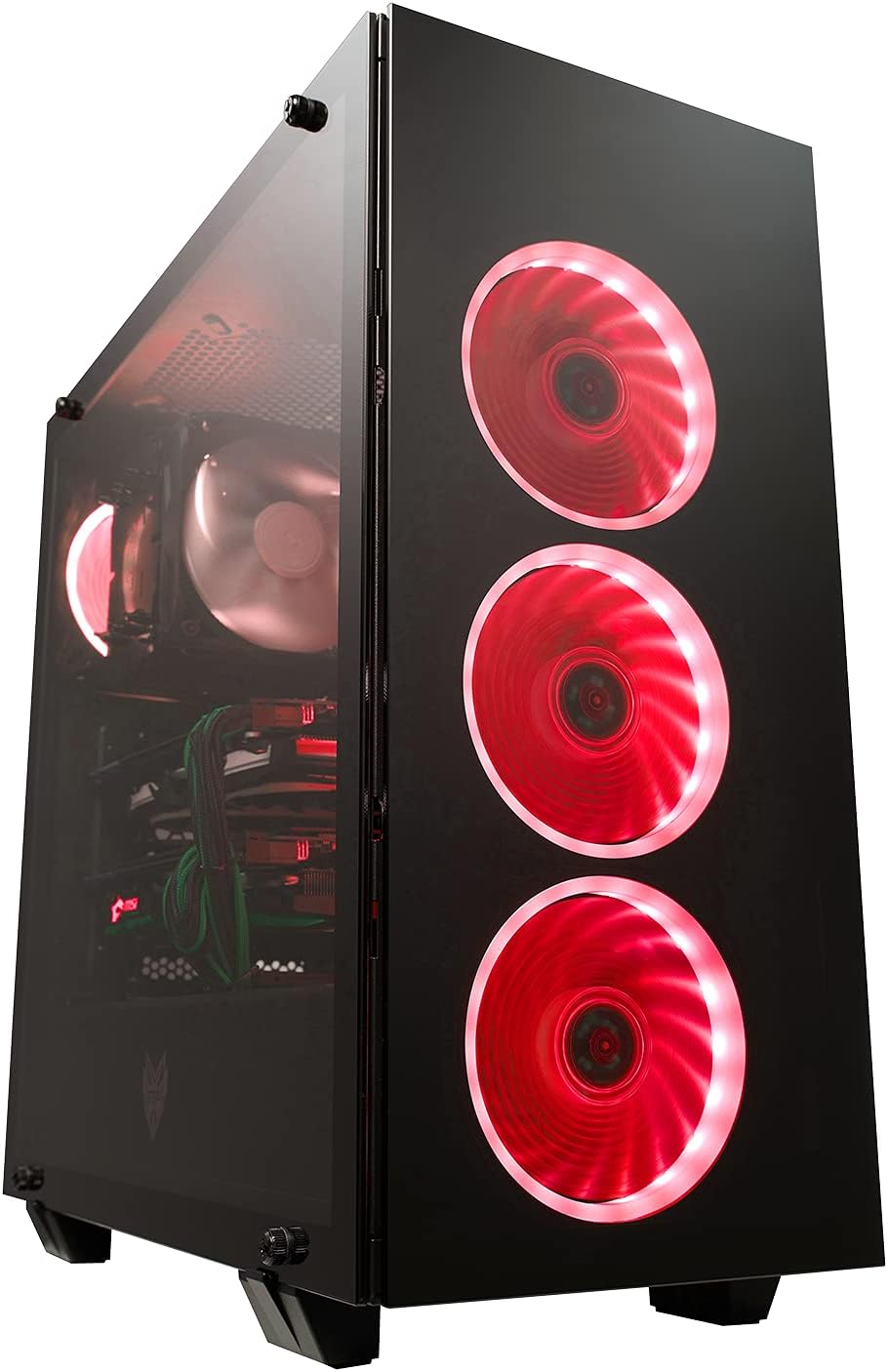 ATX Mid Tower PC Gaming Case with 3 Tempered Glass Panels U2261