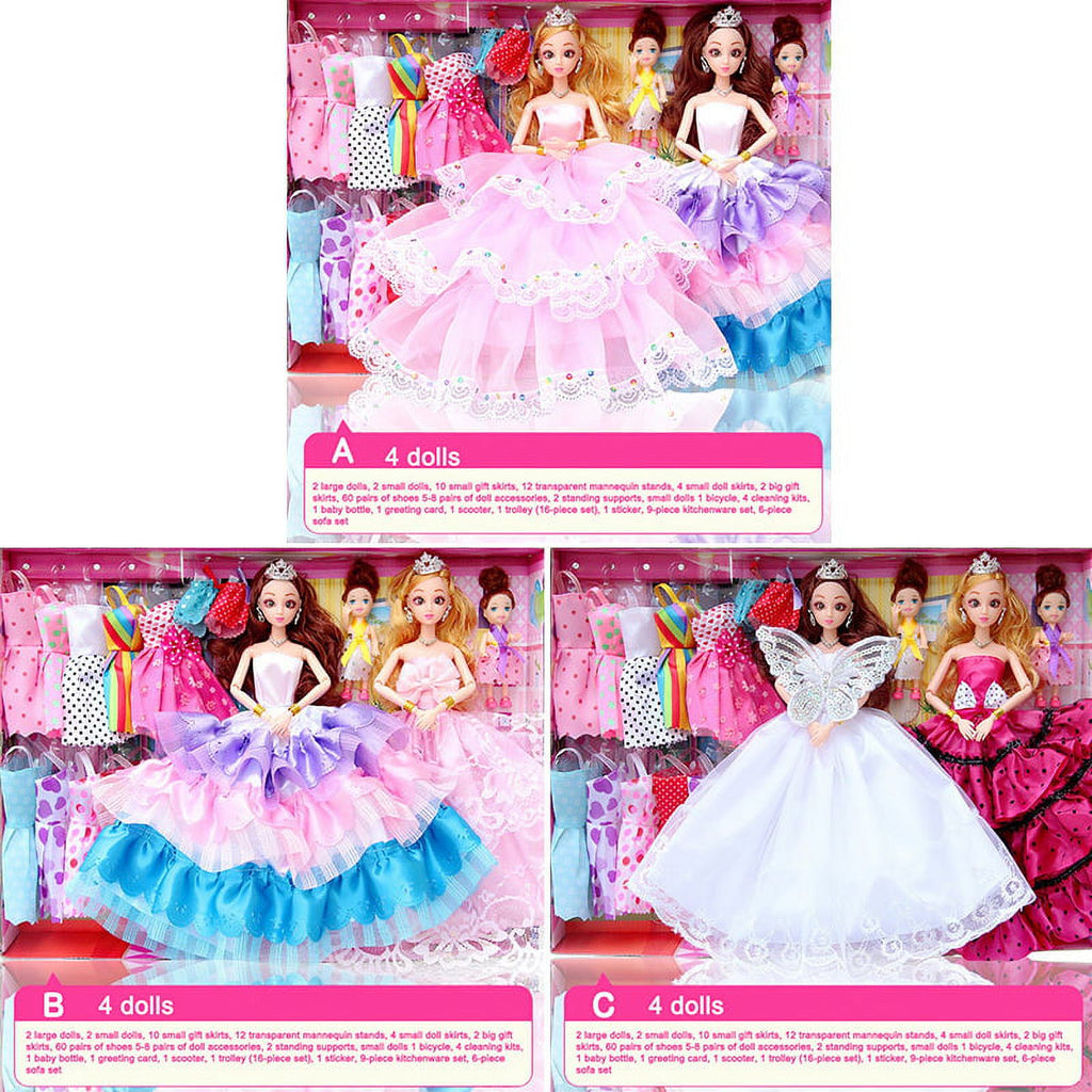 Barbies Gift Box Doll Set Princess Toy Q58290