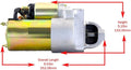 3HP High Torque Mini Starter for 327 350 400, 153 Tooth Flywheel, Pack of 2 C99191