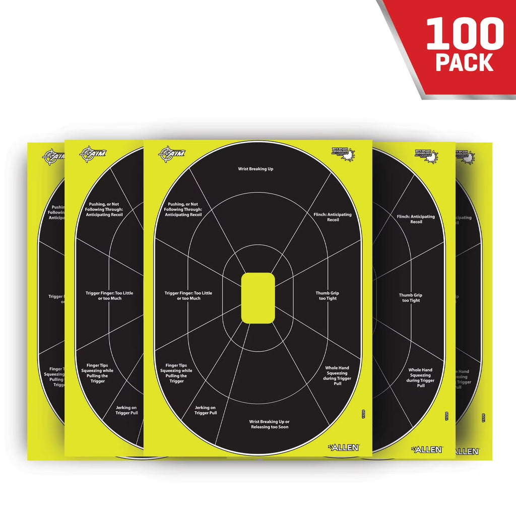 Splash Firearm Shooting Targets, 100-Pack, Black V882