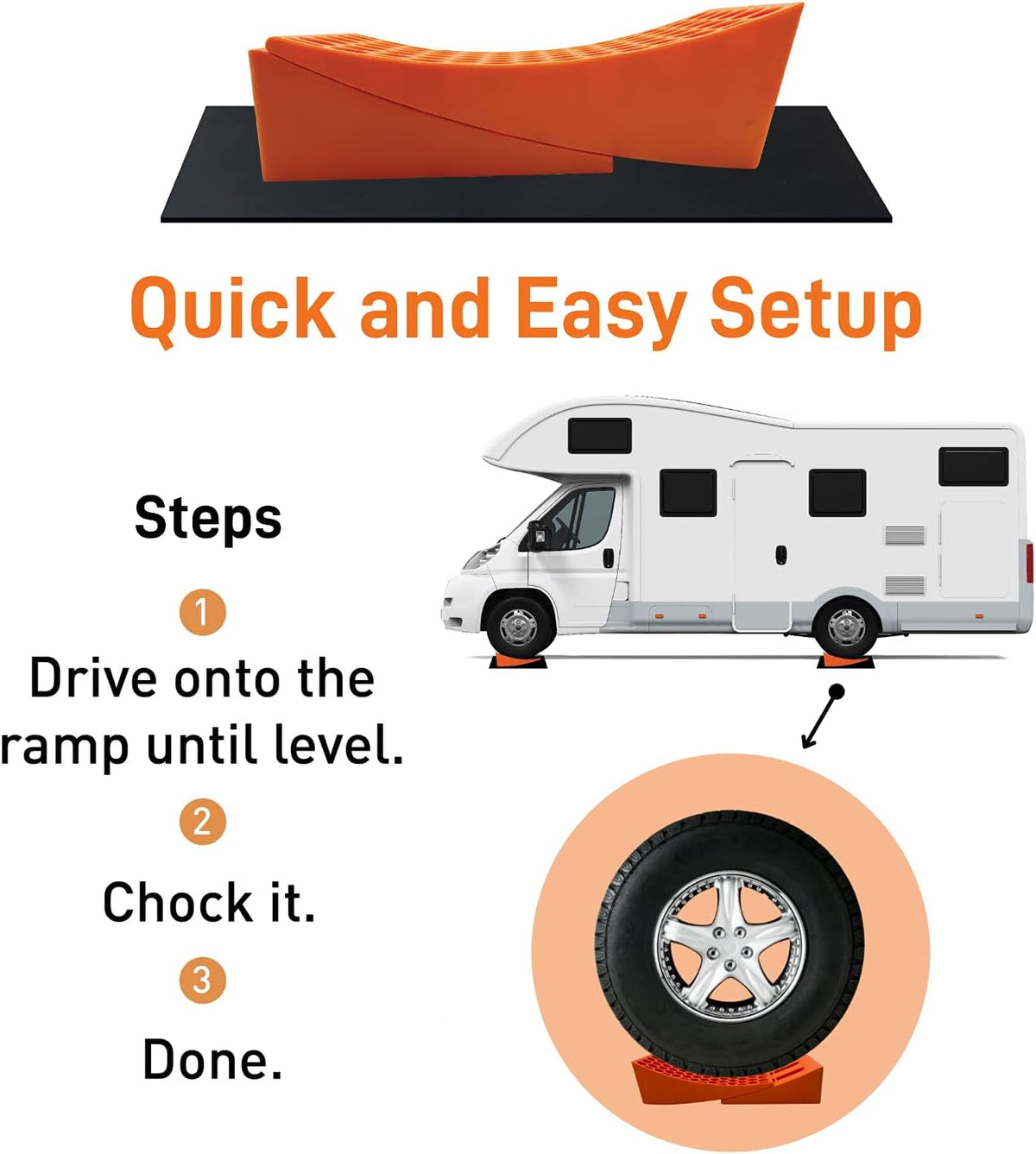 2 Pack Camper Leveling Blocks with Non-Slip Mats and Carry Bag B19075