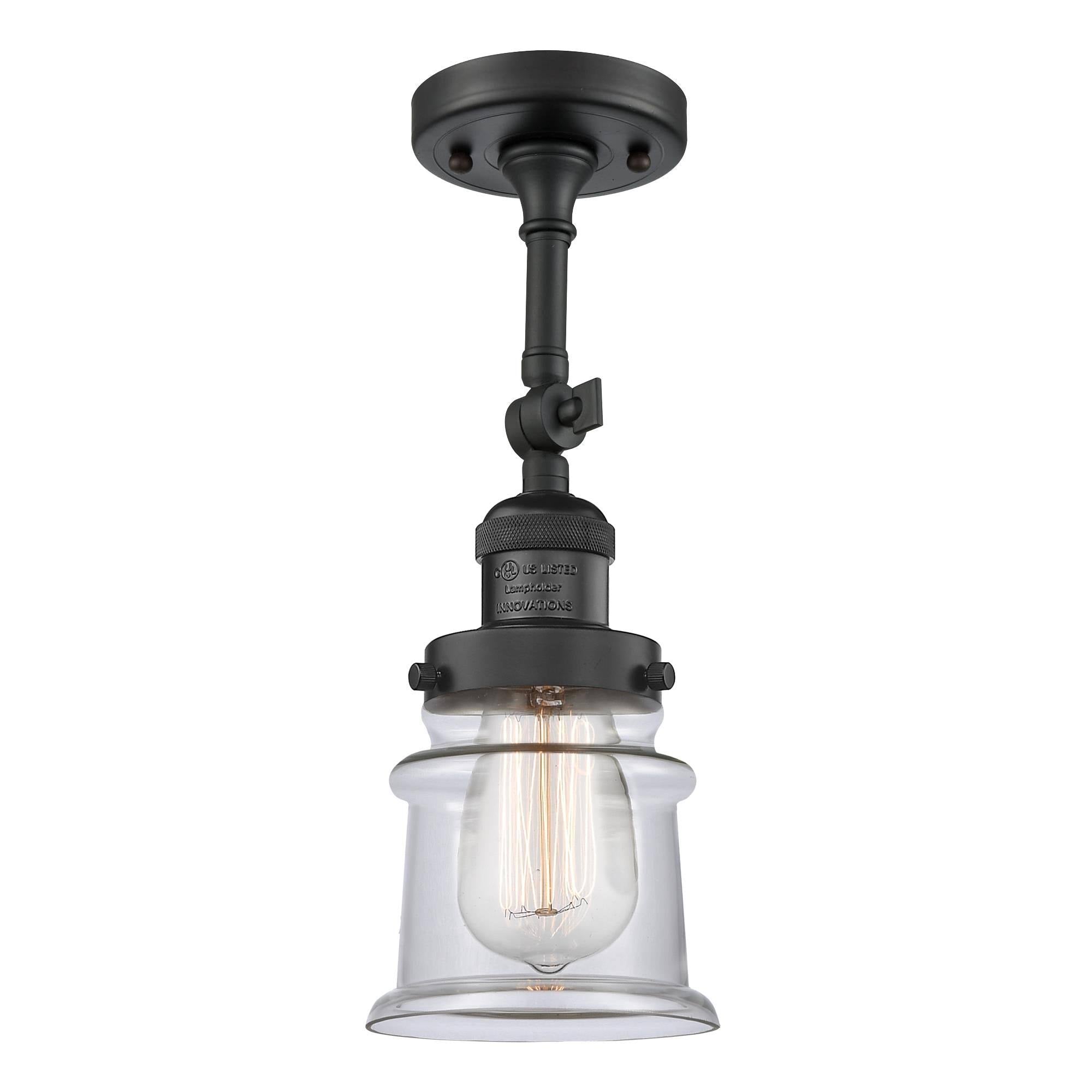 Black Semi Flush Mount Light M6660