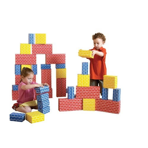 44 Piece Cardboard Brick Block Building Set P679240