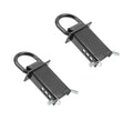 2 Pack Heavy Duty Adjustable Stake Pocket D Ring Black with 1/2" Hitch Pin, 4 Holes, 5400 lbs Load Limit X7562