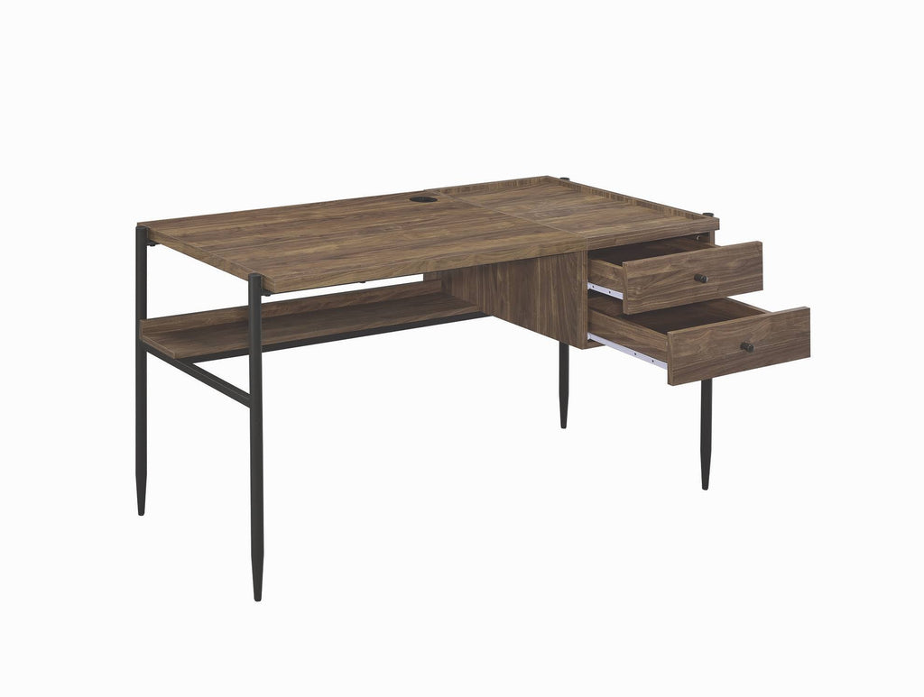 Aged Walnut 3-Shelf Bookcase U872