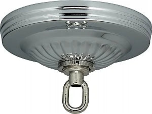 Ribbed Canopy Kit Diameter 5in Center Hole 1-1/16in Chrome W832050