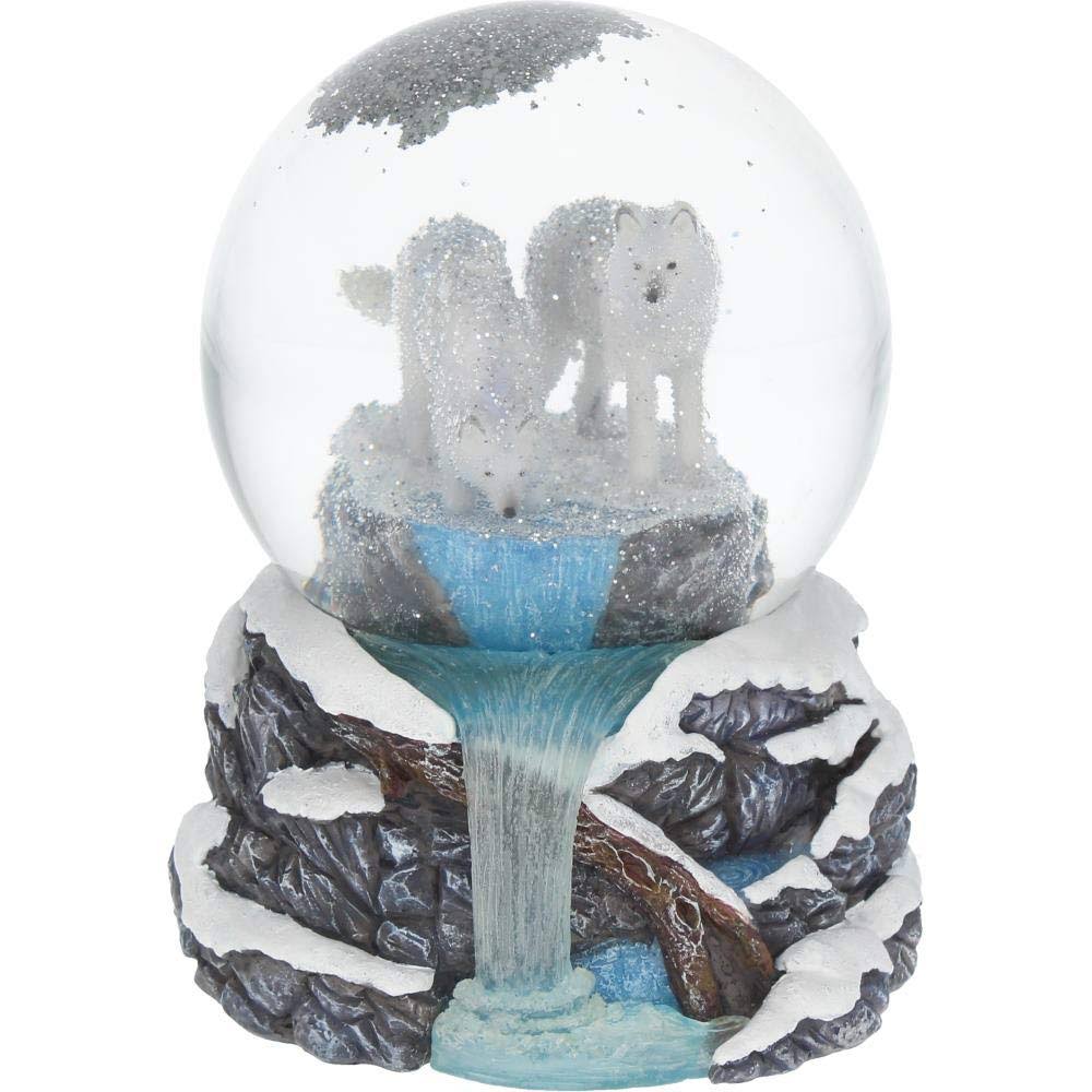 White Resin and Glass Snowglobe F86199