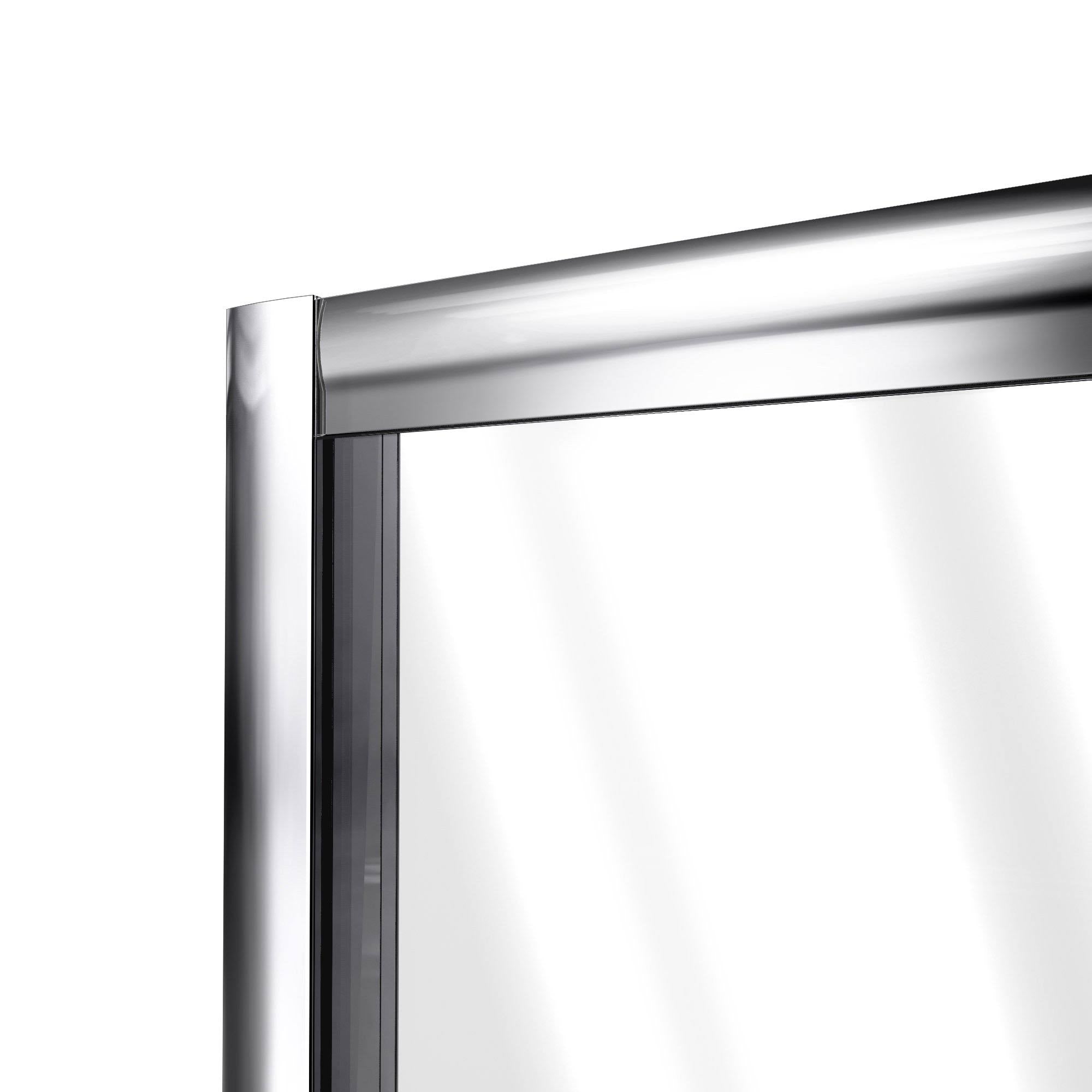 Semi-Frameless Pivot Shower Door in Chrome J2715