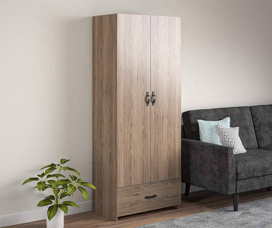 Rustic Oak Storage Cabinet X148703