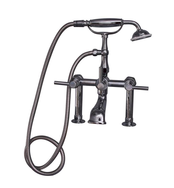 Deck Mount Tub Faucet with Lever Handles and Hand Shower V890910