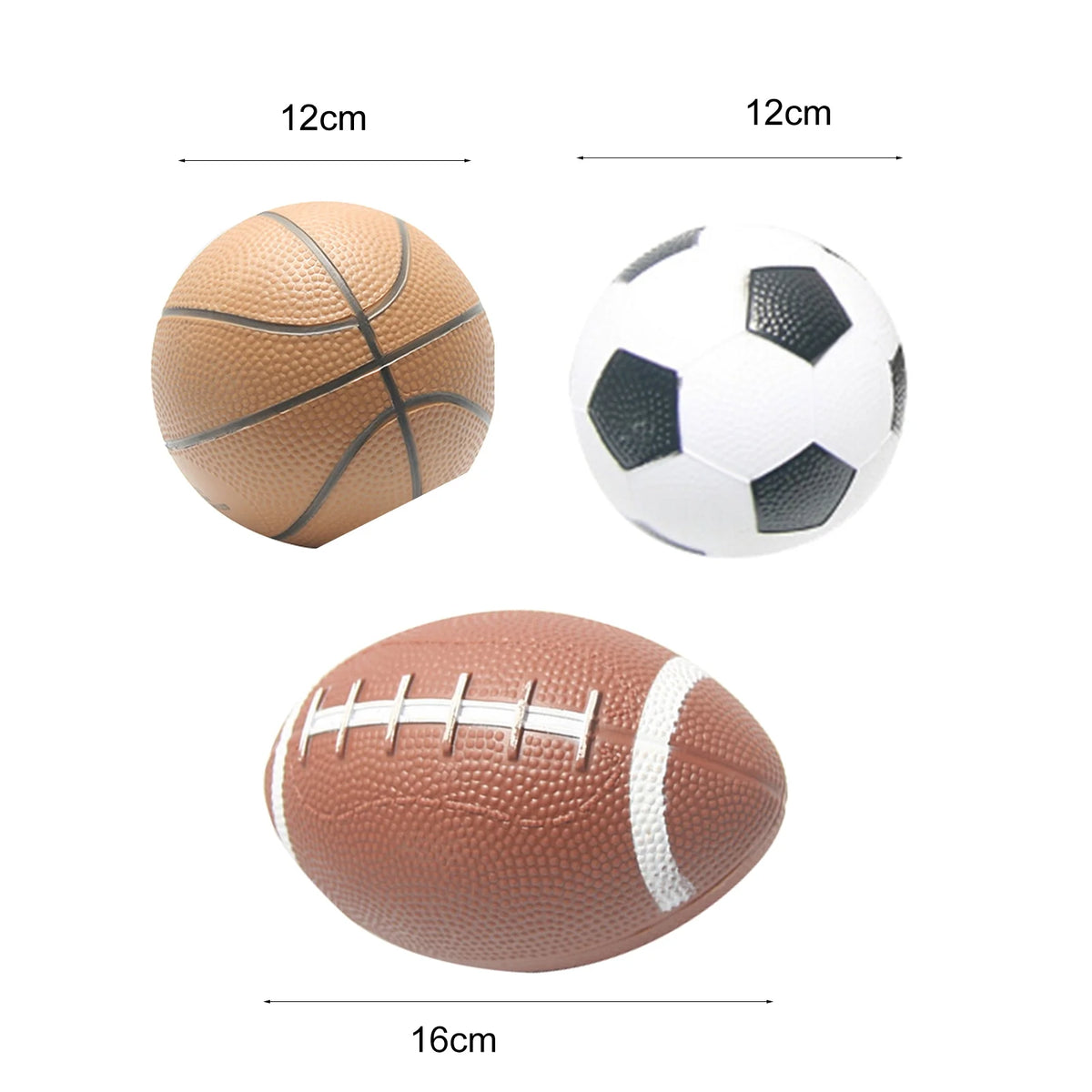 Mini Inflatable Rubber Ball Rugby Football Basketball Toy Q719489