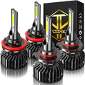 9005 H11 LED Headlight Bulb Combo, 6500K Cool White, Pack of 4 L2521