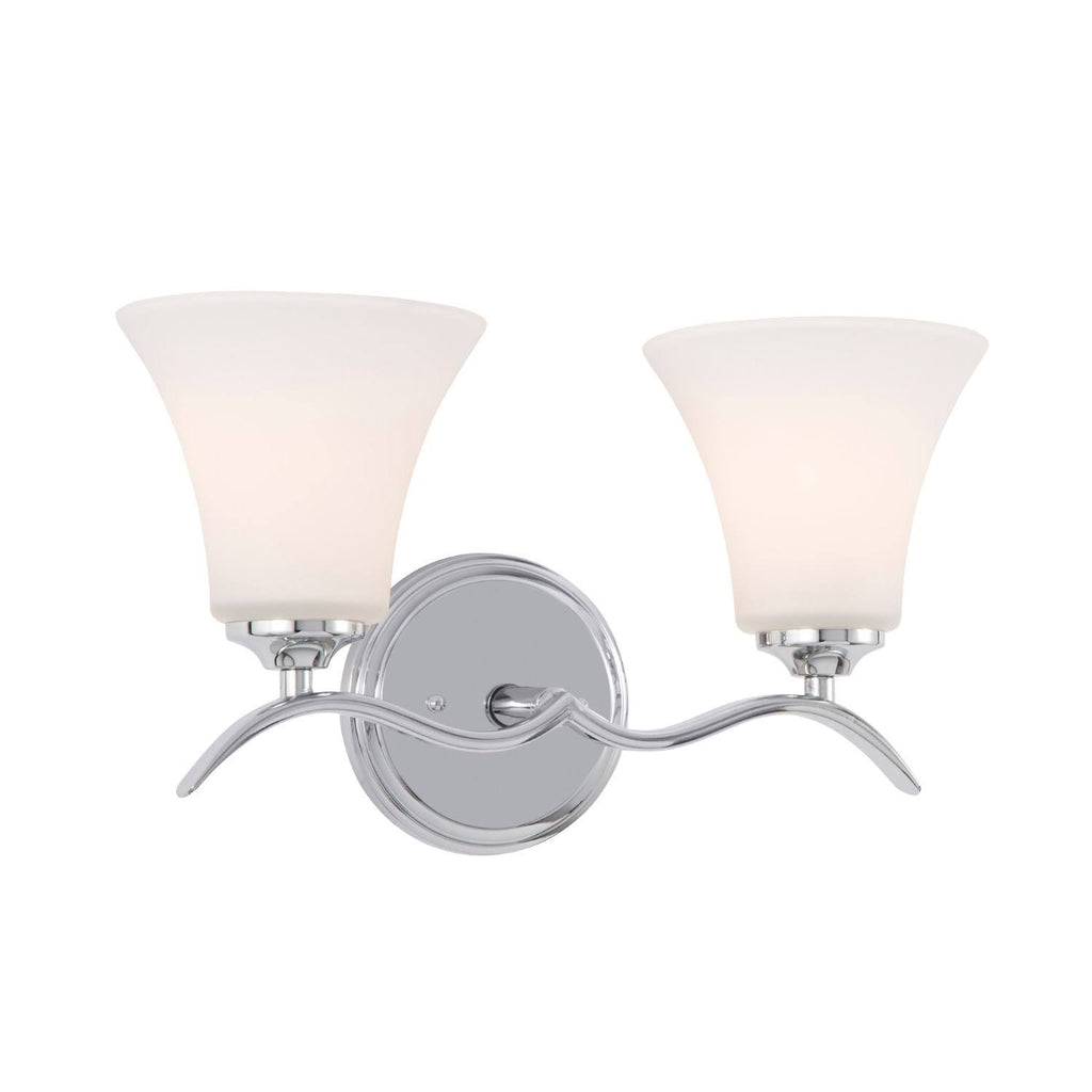 Brushed Nickel 2-Light Bathroom Fixture S4686