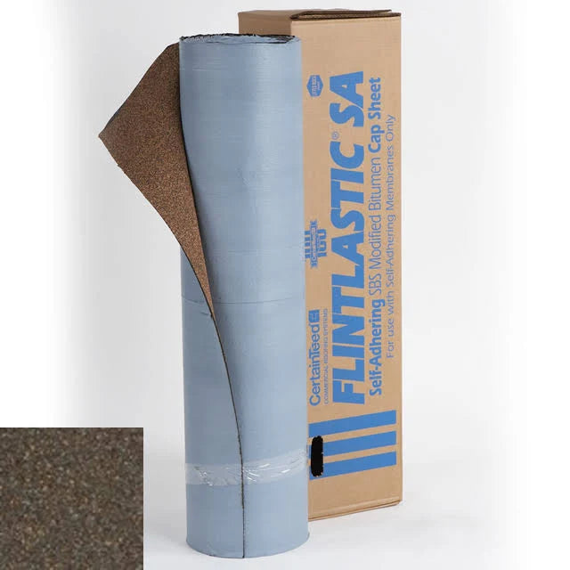 Weathered Wood Brown Peel & Stick Cap Roofing Membrane P6903