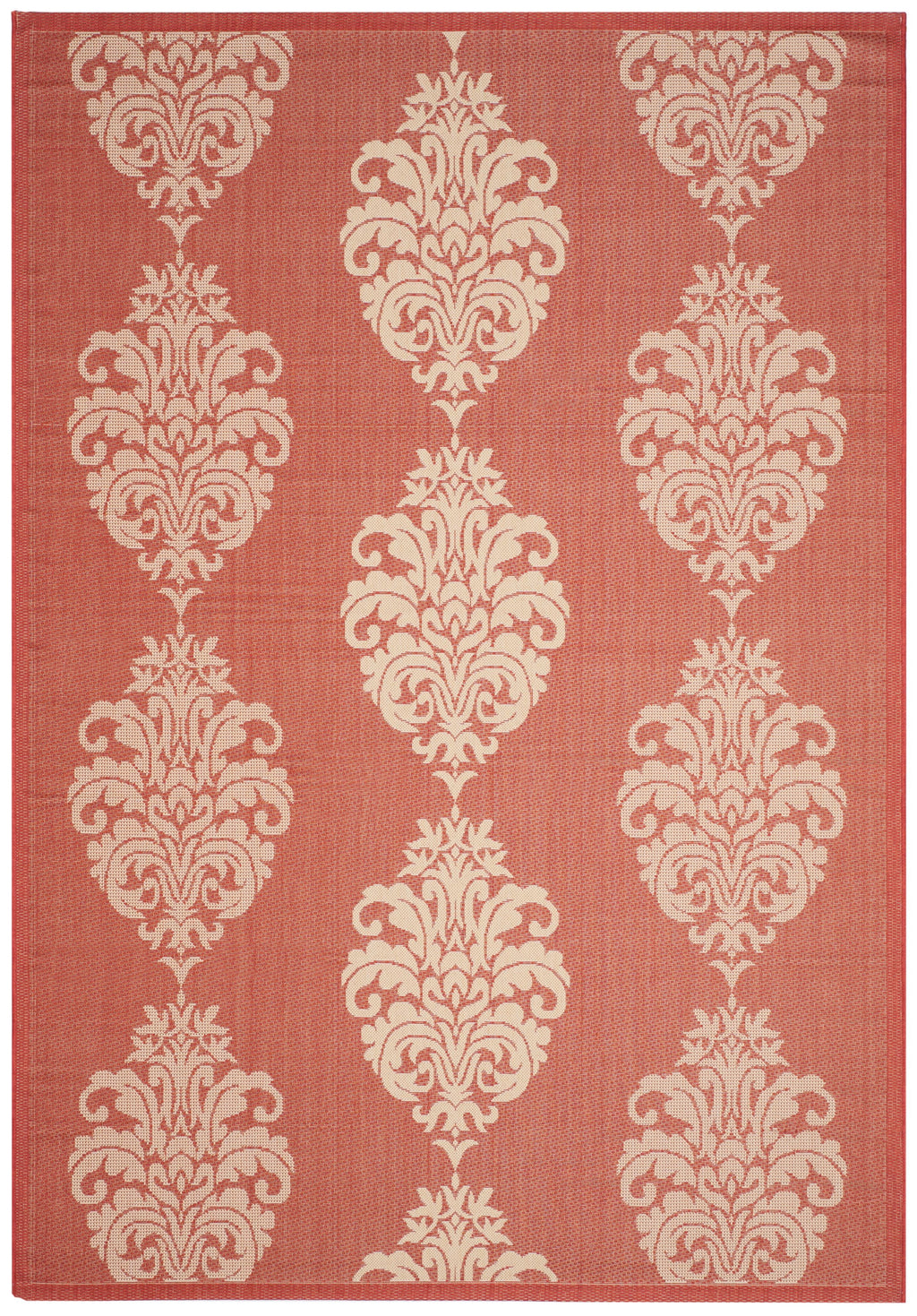9' x 12' Red/Natural Geometric Medallion Area Rug Q67187
