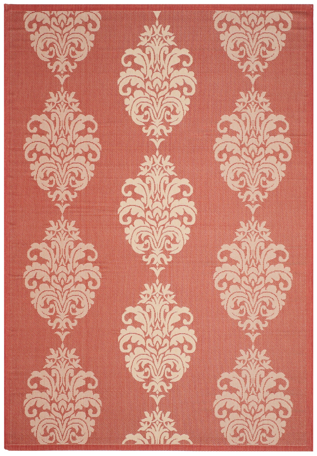 9' x 12' Red/Natural Geometric Medallion Area Rug Q67187