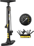 Aluminum Floor Bike Pump with Gauge, 160PSI, Twin Valve Head, Pack of 2 O371626