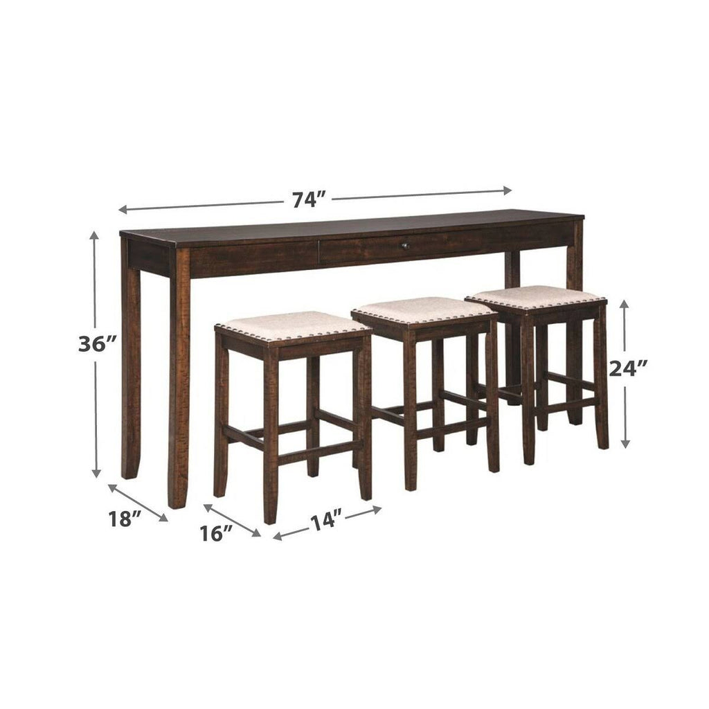 Rectangular 4 Piece Counter Height Dining Table E91971