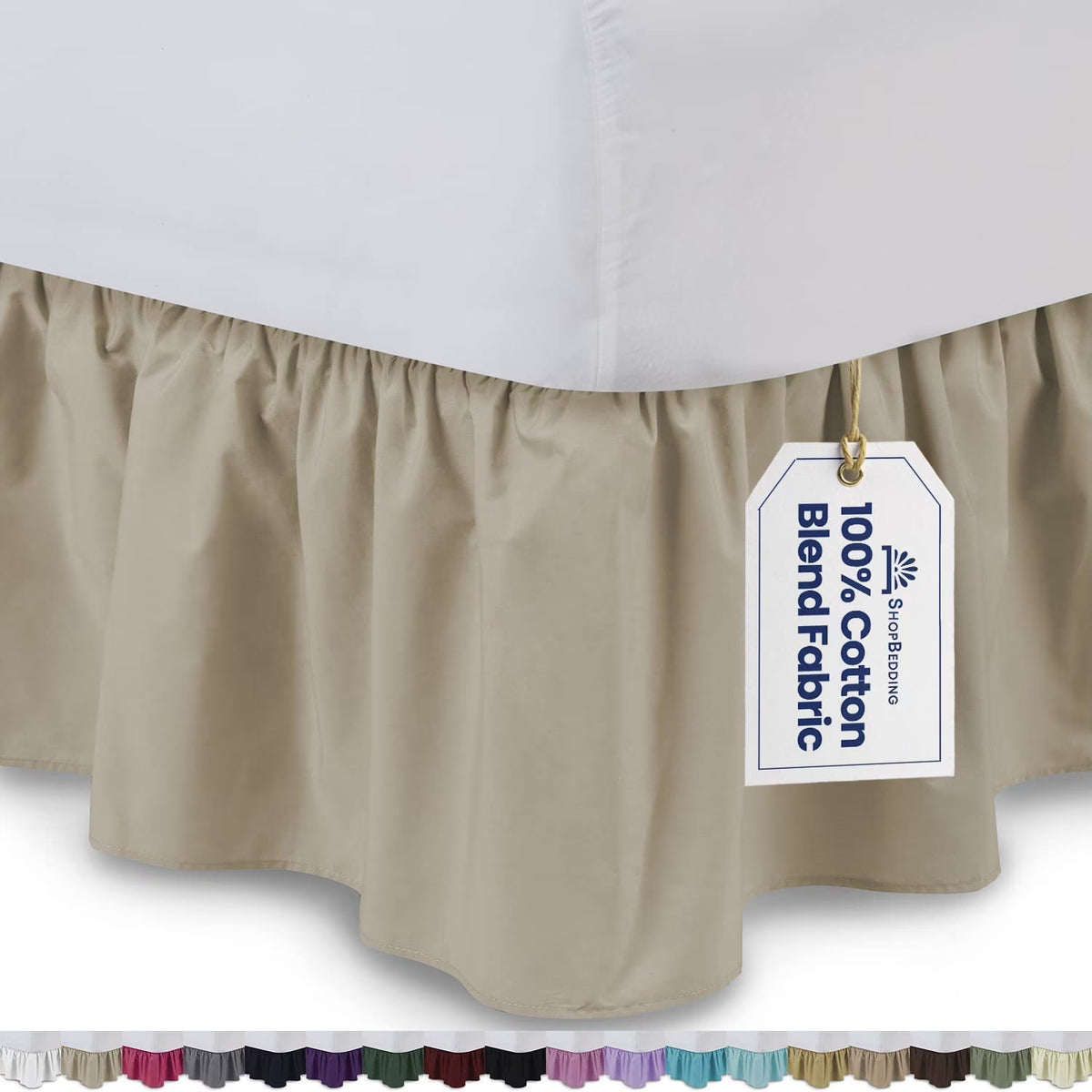 Twin Stone 18 inch Drop Poly/Cotton Bed Skirt L405406