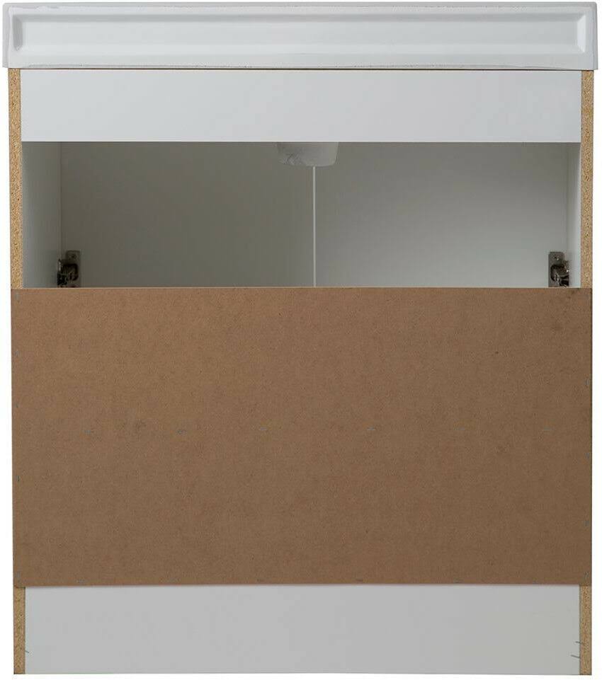 White Bath Vanity with Cultured Marble Vanity Top M7886