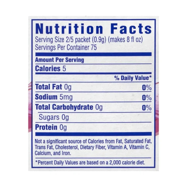 Sugar-Free Raspberry Ice Drink Mix, 30 Packets, Pack of 2 P526126