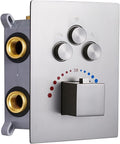 Brushed Nickel Solid Brass 3 Way Thermostatic Shower Diverter Valve K587
