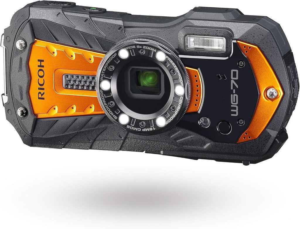 Orange Waterproof Digital Camera 16MP M614