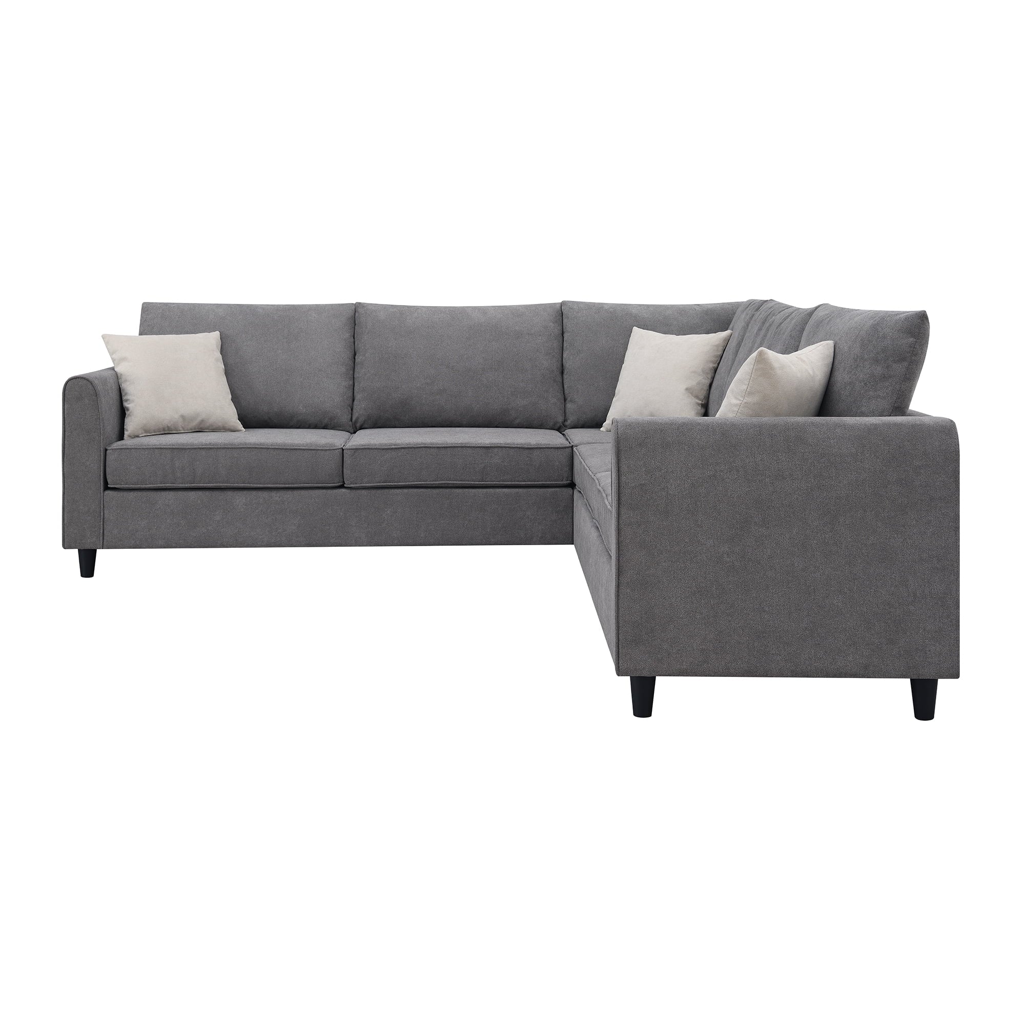 Gray Upholstered L Shaped Sectional Sofa H763818