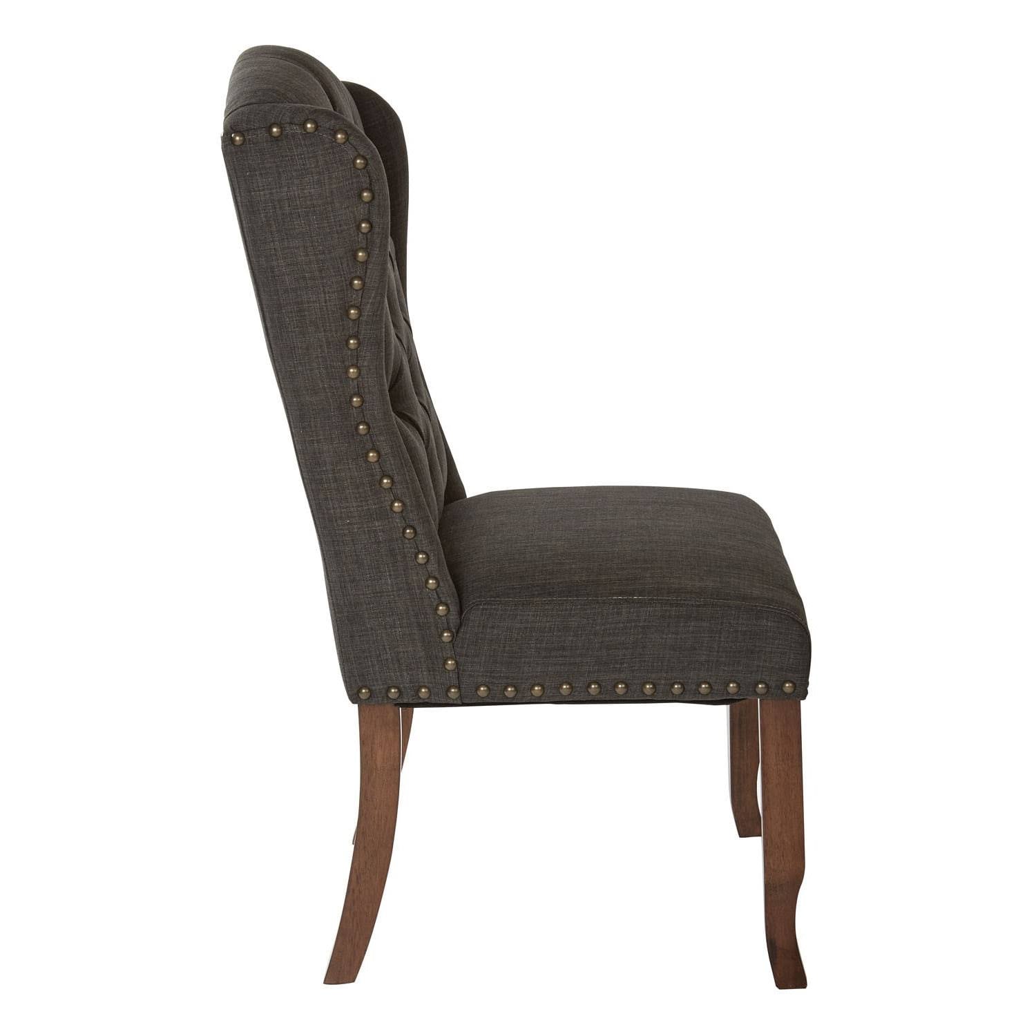 Navy Tufted Wing Dining Chair O79155