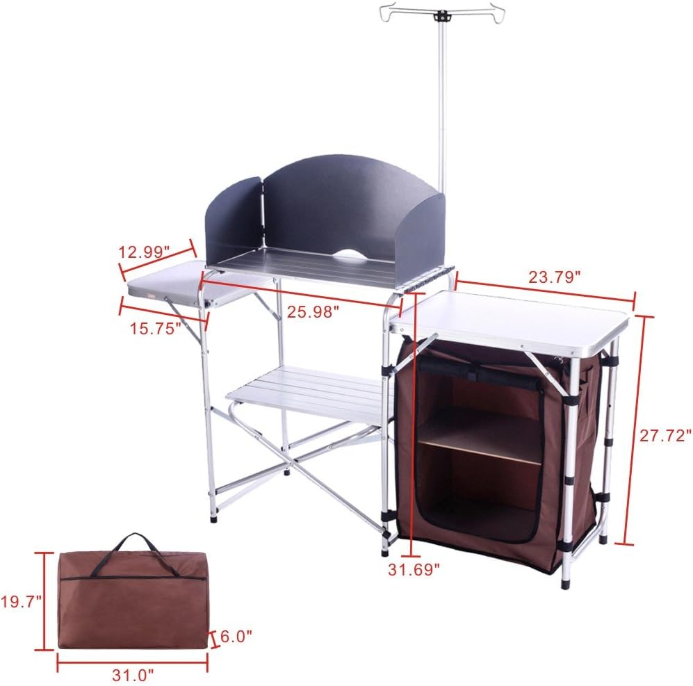 Folding Grill Table with Carry Bag Z953339
