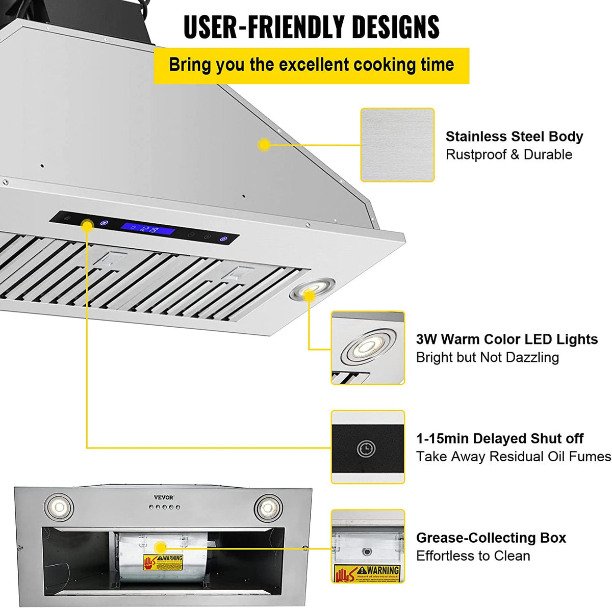 36 in. Stainless Steel Built-in Range Hood with Remote Control I1815