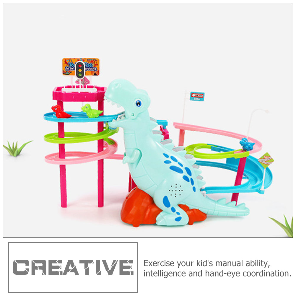 Track Dinosaur Kids Climbing Toys Race Electric Music Stairs Animal Set J193455