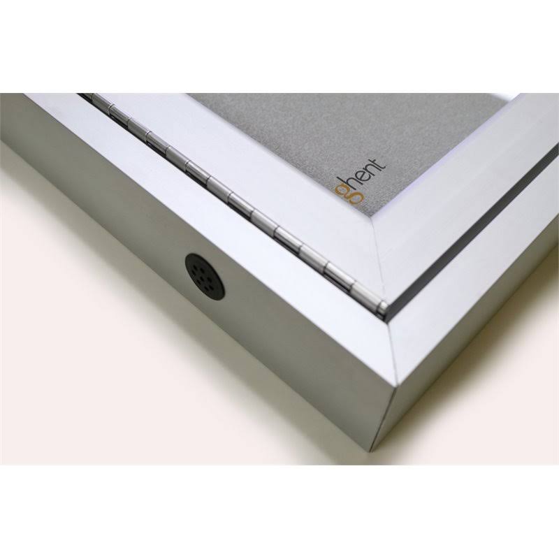 36 in. x 36 in. 1-Door Satin Aluminum Frame Enclosed Vinyl Bulletin Board R89812
