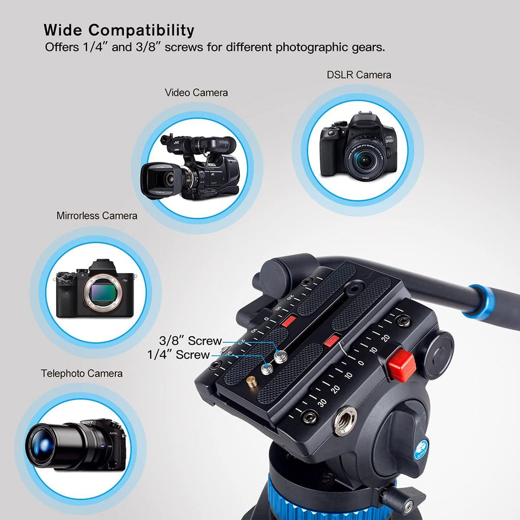 Heavy Duty Video Tripod with Fluid Head I34246