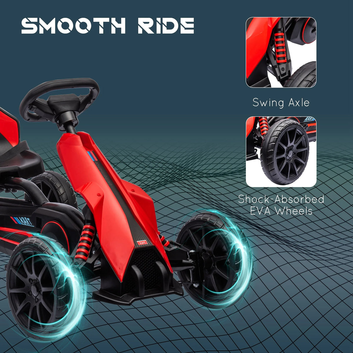 Kids Pedal Go Kart with Adjustable Seat X610229