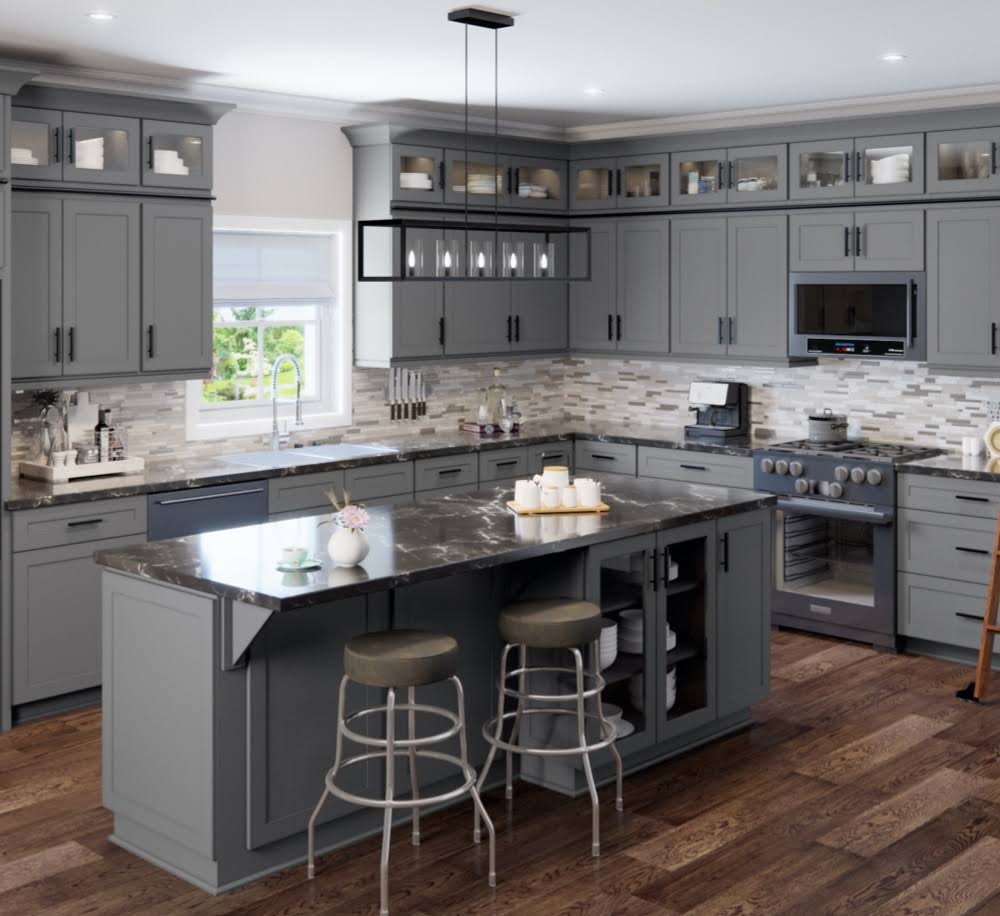 Grey 2 Door 1 Drawer 1 Shelf Base Cabinet I527864