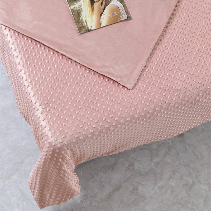 72 x 80 in. Blush Weighted Blanket - 25 lbs J3098