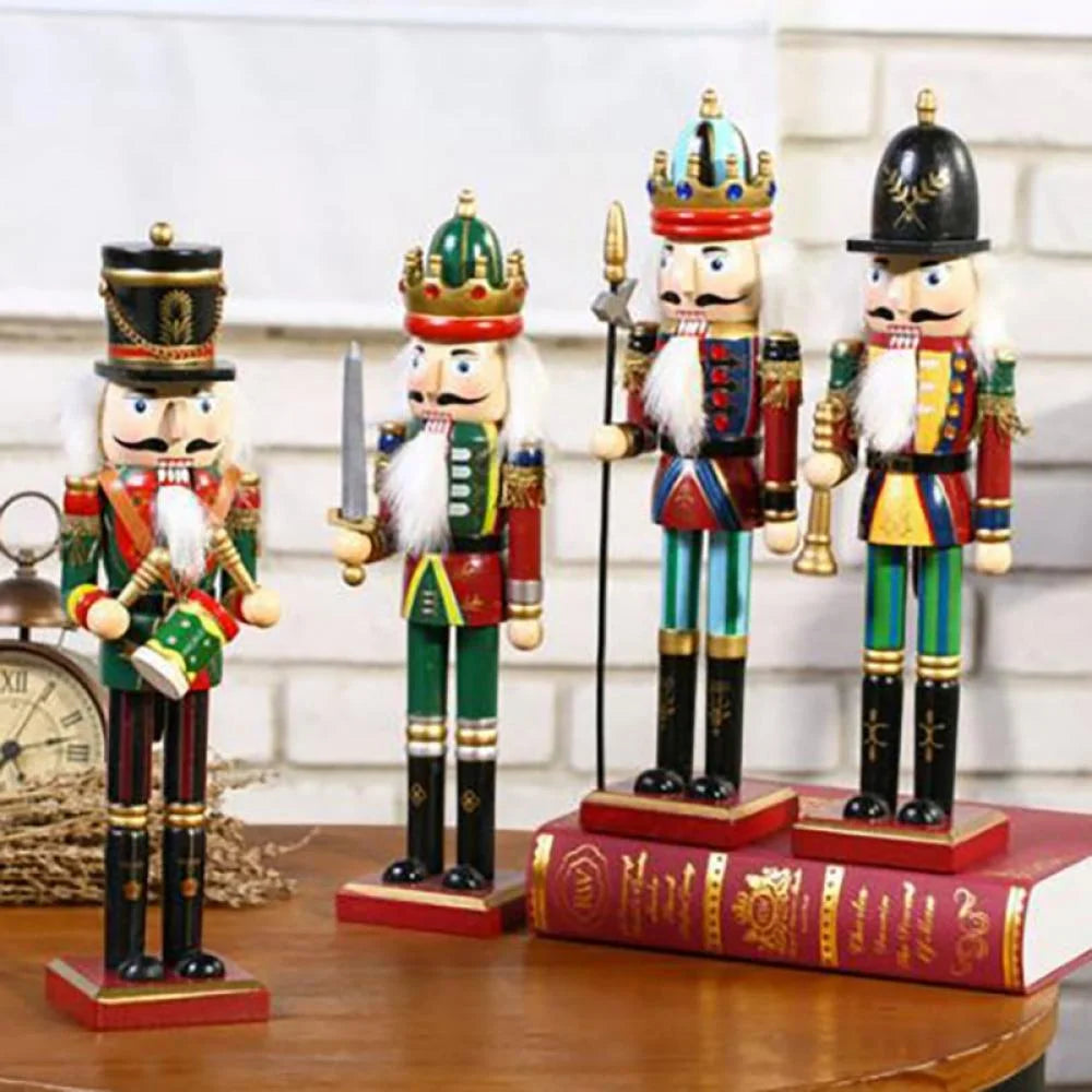12/14/15inch Wooden Nutcracker Soldier Christmas Decoration Q1692