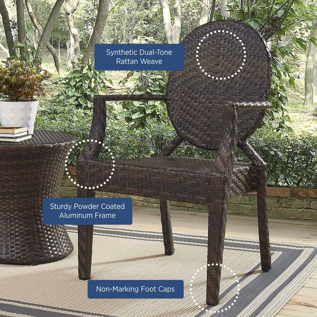 Brown Dining Patio Armchair F523