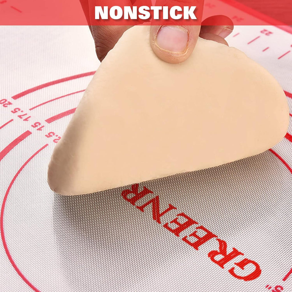 Large Silicone Non Stick Baking Mat with Measurement, Red L43698
