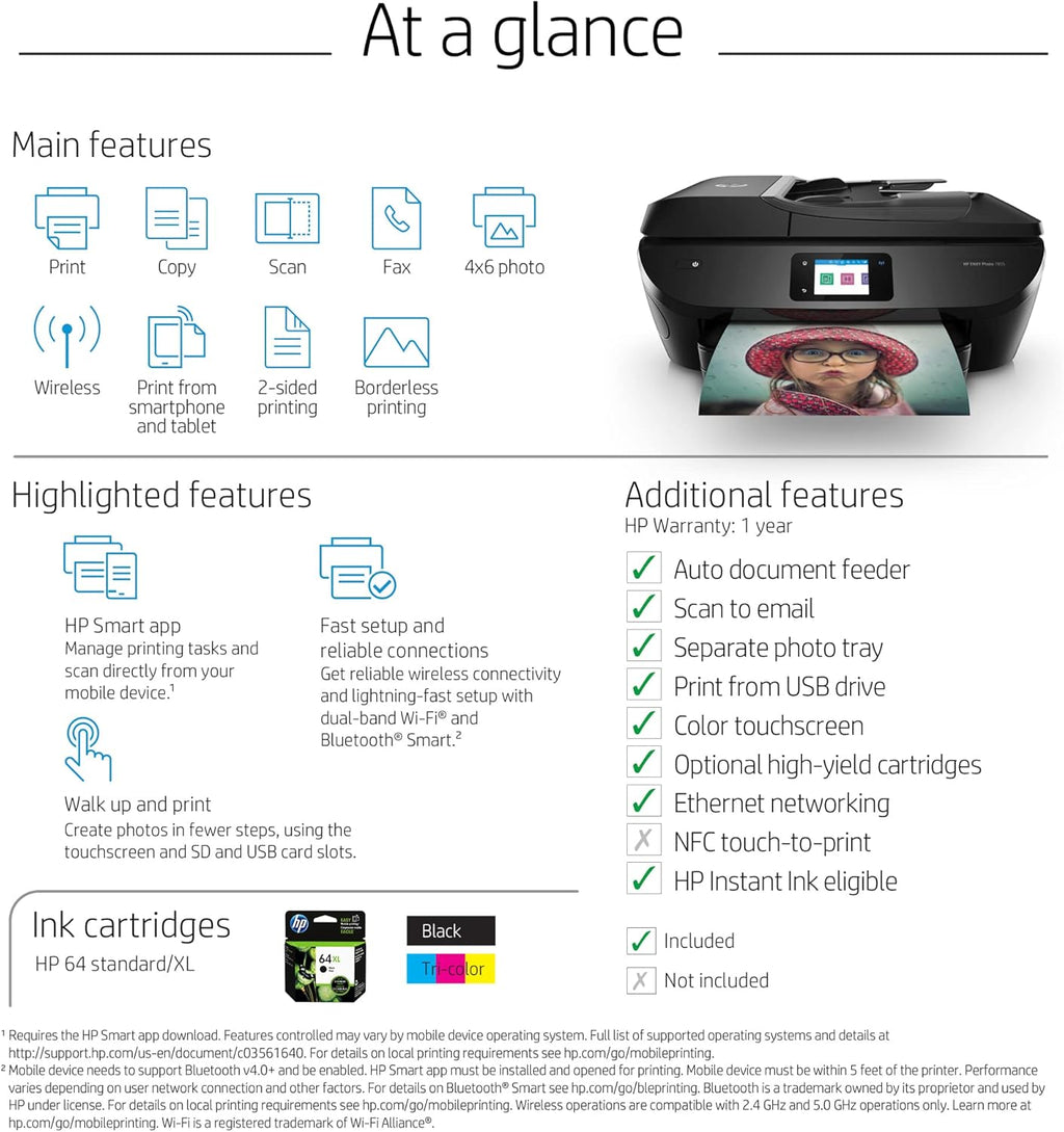 Wireless All-In-One Color Inkjet Photo Printer with Touchscreen N812