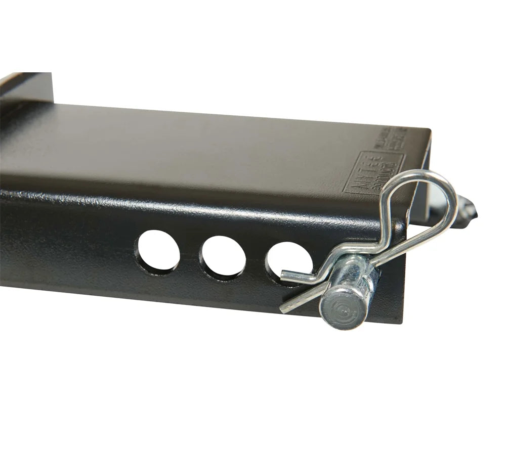 2 Pack Heavy Duty Adjustable Stake Pocket D Ring Black with 1/2" Hitch Pin, 4 Holes, 5400 lbs Load Limit X7562