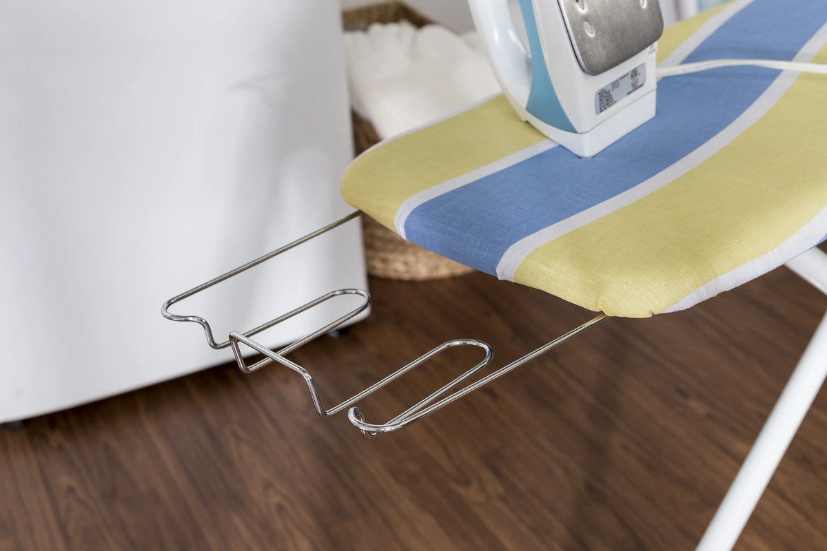 Blue/Yellow Ironing Board with 2-Leg Stand and Iron Rest W407
