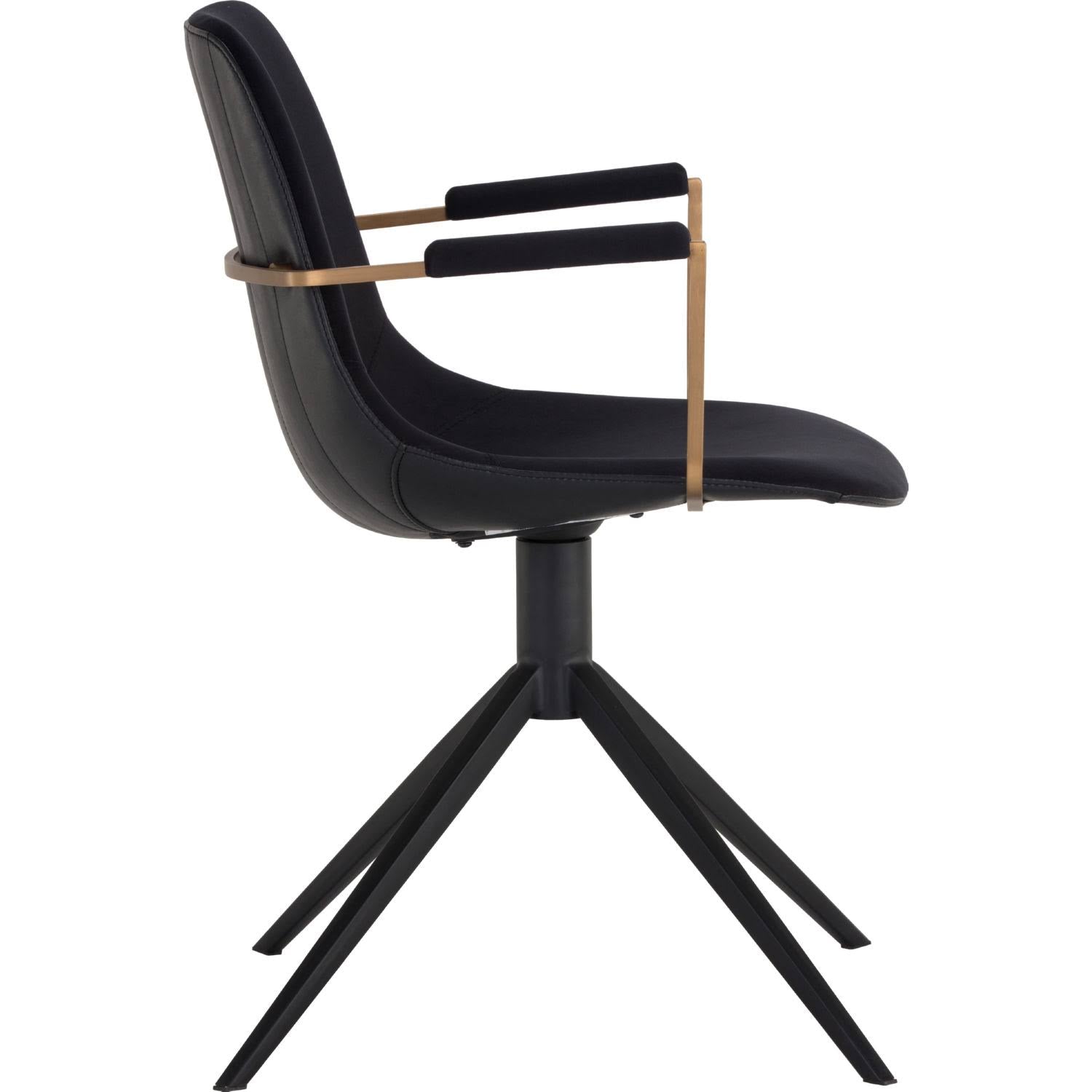 Swivel Dining Armchair Black O8817