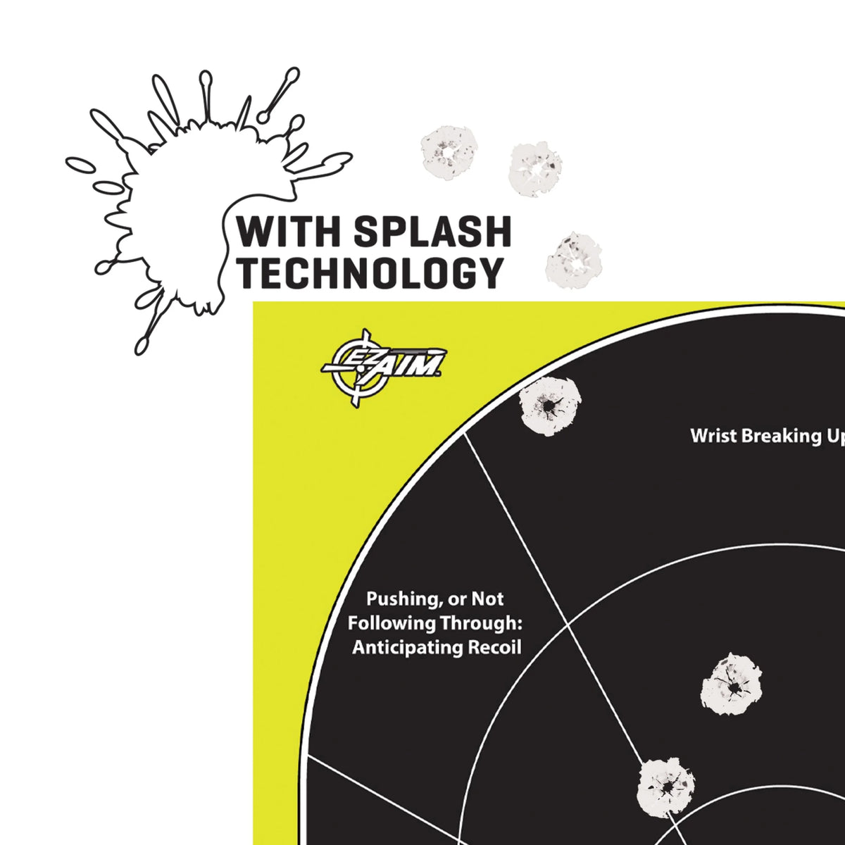 Splash Firearm Shooting Targets, 100-Pack, Black V882